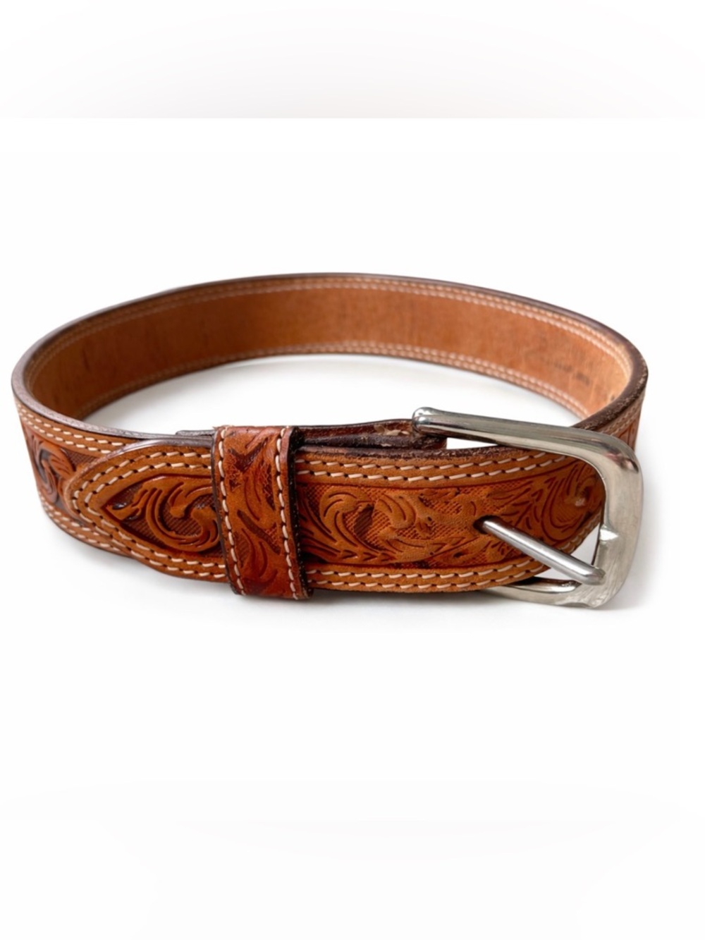 Ranger Belt Company Hand Tooled Boys Leather Belt - Size 20